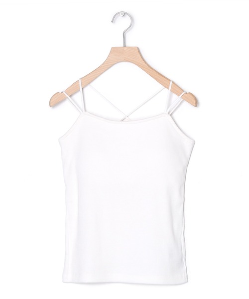 w closet(ダブルクローゼット)の「【カップ付き】バッククロスキャミソール(キャミソール・レディース・ブラック/オフホワイト/ピンク/モカ/ブラウン・FREE)」の10枚目の写真