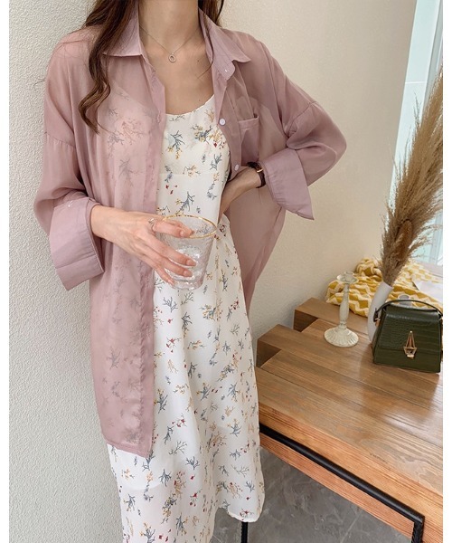 Ritzy(リッツィー)の「シアーカラーシャツブラウス(シャツ/ブラウス・レディース・ホワイト/ピンク/グリーン・M/L)」の12枚目の写真