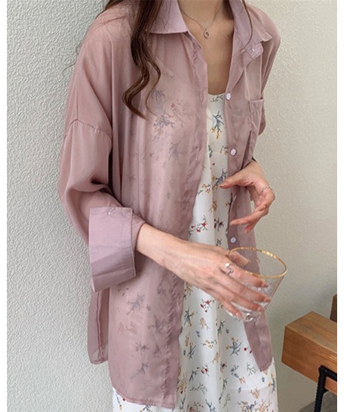 Ritzy(リッツィー)の「シアーカラーシャツブラウス(シャツ/ブラウス・レディース・ホワイト/ピンク/グリーン・M/L)」の17枚目の写真