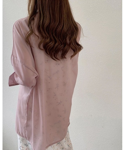 Ritzy(リッツィー)の「シアーカラーシャツブラウス(シャツ/ブラウス・レディース・ホワイト/ピンク/グリーン・M/L)」の7枚目の写真