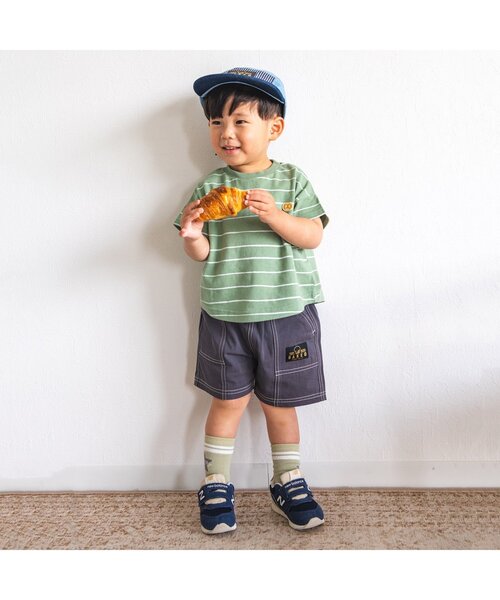 BREEZE by yumi.（ブリーズバイユミ）の「WEB限定 バリエーションTシャツ【BREEZE by yumi】（Tシャツ/カットソー・キッズ・ベージュ/オフホワイト/ライム/その他2/チャコール・90/100/110/120/80/130/140）」の6枚目の写真