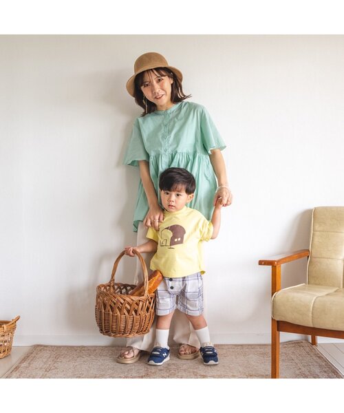 BREEZE by yumi.（ブリーズバイユミ）の「WEB限定 バリエーションTシャツ【BREEZE by yumi】（Tシャツ/カットソー・キッズ・ベージュ/オフホワイト/ライム/その他2/チャコール・90/100/110/120/80/130/140）」の9枚目の写真