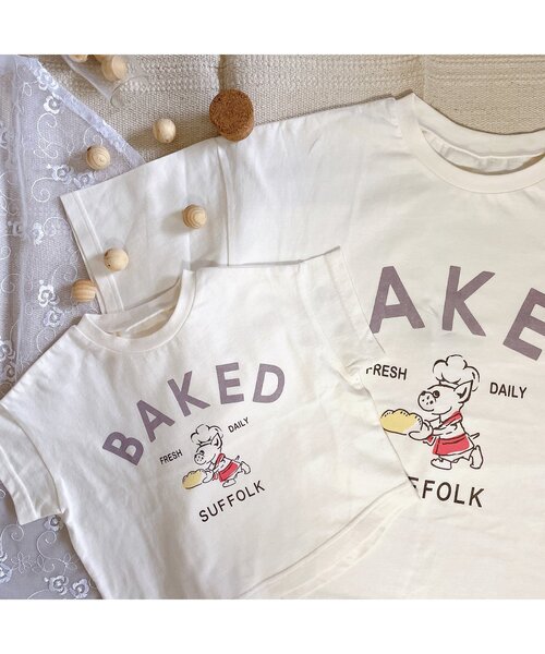 BREEZE by yumi.（ブリーズバイユミ）の「WEB限定 バリエーションTシャツ【BREEZE by yumi】（Tシャツ/カットソー・キッズ・ベージュ/オフホワイト/ライム/その他2/チャコール・90/100/110/120/80/130/140）」の7枚目の写真