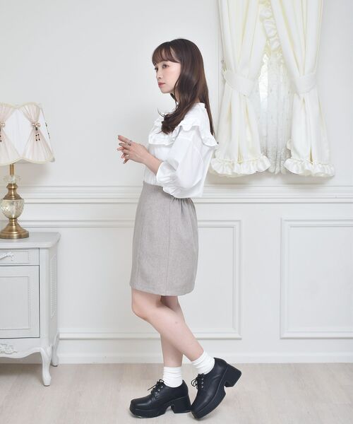 ems excite（エムズエキサイト）の「２wayカラーBL（シャツ/ブラウス・レディース・ピンク系その他/ブラック系その他2/ホワイト/ブルー・FREE）」の6枚目の写真