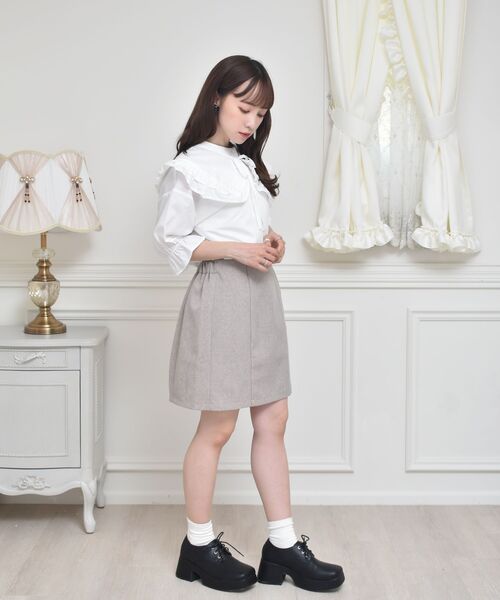 ems excite（エムズエキサイト）の「２wayカラーBL（シャツ/ブラウス・レディース・ピンク系その他/ブラック系その他2/ホワイト/ブルー・FREE）」の7枚目の写真