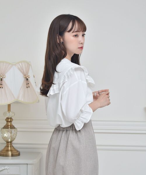 ems excite（エムズエキサイト）の「２wayカラーBL（シャツ/ブラウス・レディース・ピンク系その他/ブラック系その他2/ホワイト/ブルー・FREE）」の12枚目の写真