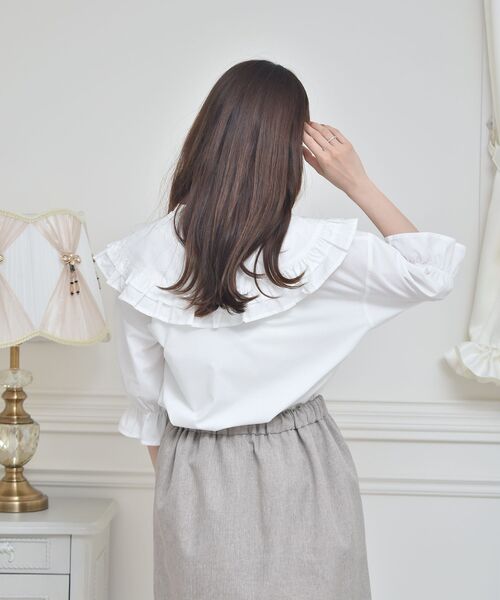 ems excite（エムズエキサイト）の「２wayカラーBL（シャツ/ブラウス・レディース・ピンク系その他/ブラック系その他2/ホワイト/ブルー・FREE）」の13枚目の写真