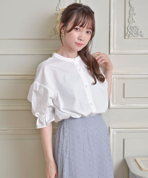 ems excite（エムズエキサイト）の「２wayカラーBL（シャツ/ブラウス・レディース・ピンク系その他/ブラック系その他2/ホワイト/ブルー・FREE）」の14枚目の写真