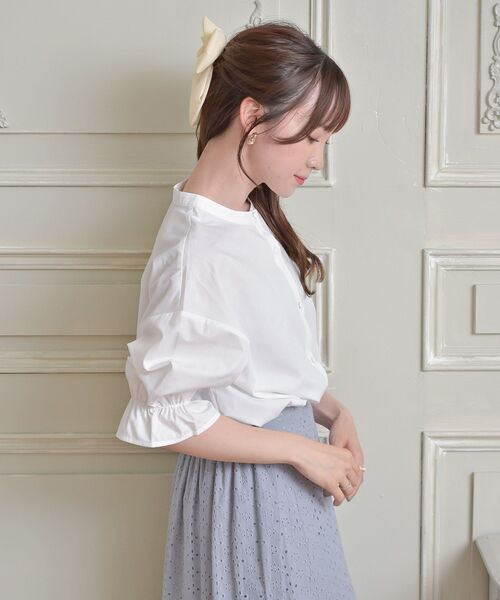 ems excite（エムズエキサイト）の「２wayカラーBL（シャツ/ブラウス・レディース・ピンク系その他/ブラック系その他2/ホワイト/ブルー・FREE）」の15枚目の写真