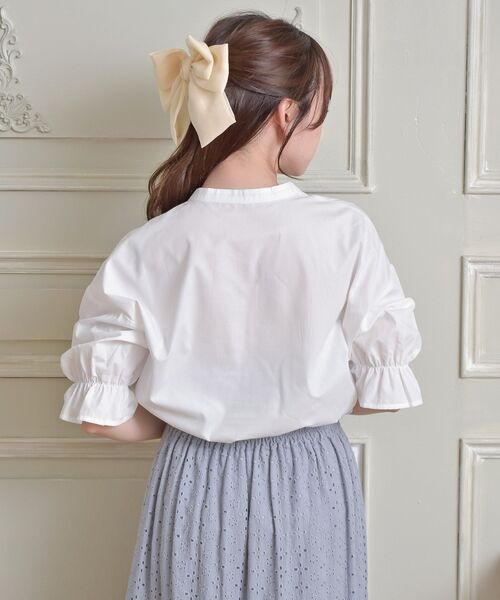 ems excite（エムズエキサイト）の「２wayカラーBL（シャツ/ブラウス・レディース・ピンク系その他/ブラック系その他2/ホワイト/ブルー・FREE）」の16枚目の写真