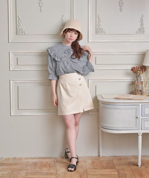 ems excite（エムズエキサイト）の「２wayカラーBL（シャツ/ブラウス・レディース・ピンク系その他/ブラック系その他2/ホワイト/ブルー・FREE）」の17枚目の写真