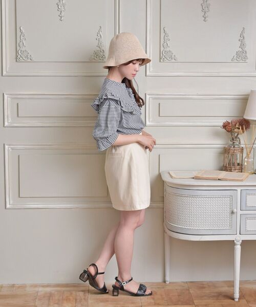 ems excite（エムズエキサイト）の「２wayカラーBL（シャツ/ブラウス・レディース・ピンク系その他/ブラック系その他2/ホワイト/ブルー・FREE）」の18枚目の写真