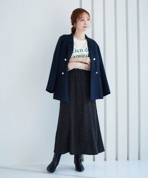 le.coeur blanc（ルクールブラン）の「バイヤスロゴミニ裏毛プルオーバー（Tシャツ/カットソー・レディース・グレー/アイボリー・38）」の7枚目の写真