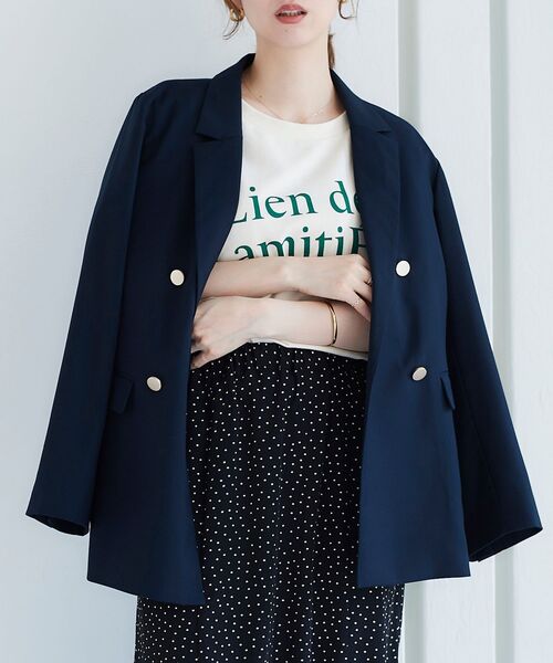 le.coeur blanc（ルクールブラン）の「バイヤスロゴミニ裏毛プルオーバー（Tシャツ/カットソー・レディース・グレー/アイボリー・38）」の8枚目の写真