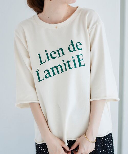 le.coeur blanc（ルクールブラン）の「バイヤスロゴミニ裏毛プルオーバー（Tシャツ/カットソー・レディース・グレー/アイボリー・38）」の10枚目の写真