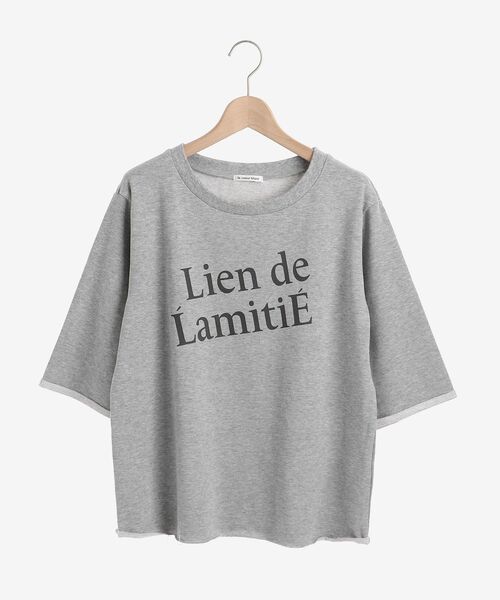 le.coeur blanc（ルクールブラン）の「バイヤスロゴミニ裏毛プルオーバー（Tシャツ/カットソー・レディース・グレー/アイボリー・38）」の11枚目の写真