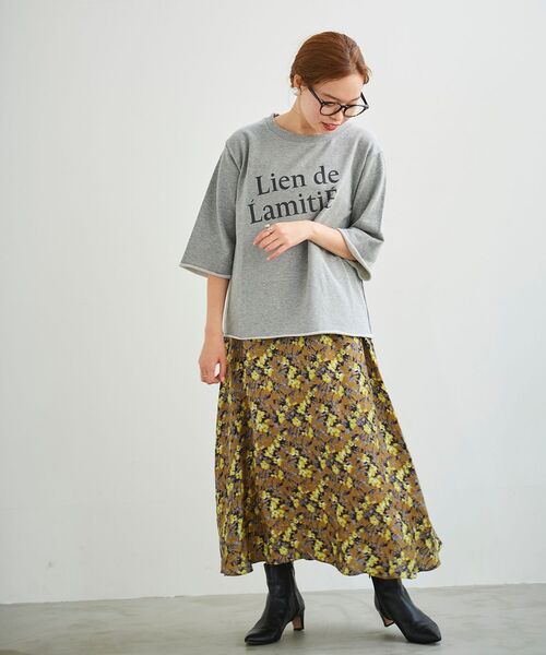 le.coeur blanc（ルクールブラン）の「バイヤスロゴミニ裏毛プルオーバー（Tシャツ/カットソー・レディース・グレー/アイボリー・38）」の12枚目の写真