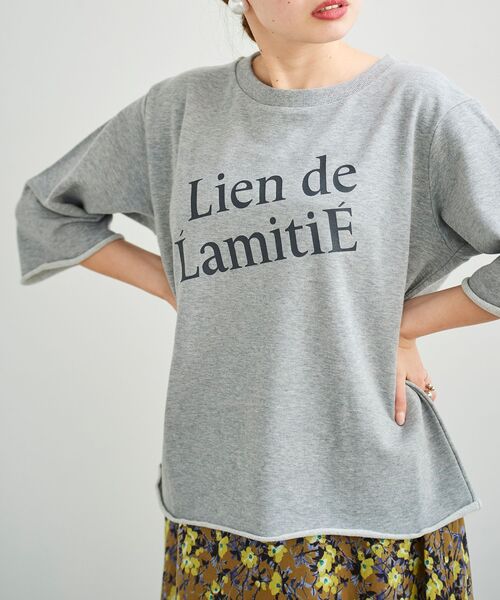 le.coeur blanc（ルクールブラン）の「バイヤスロゴミニ裏毛プルオーバー（Tシャツ/カットソー・レディース・グレー/アイボリー・38）」の14枚目の写真