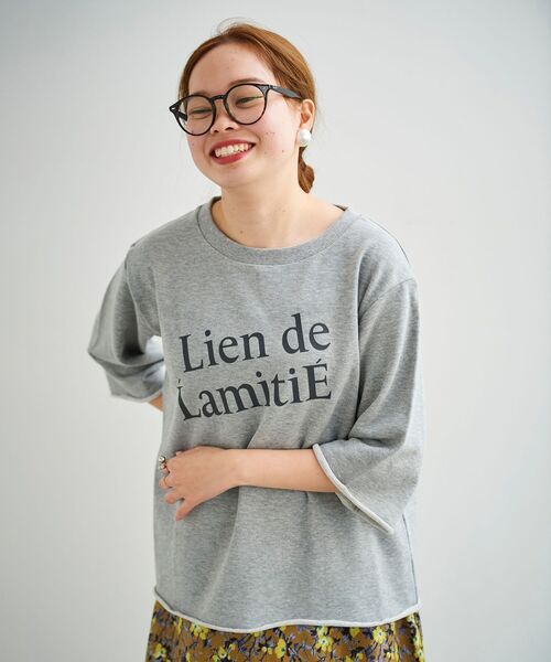 le.coeur blanc（ルクールブラン）の「バイヤスロゴミニ裏毛プルオーバー（Tシャツ/カットソー・レディース・グレー/アイボリー・38）」の17枚目の写真