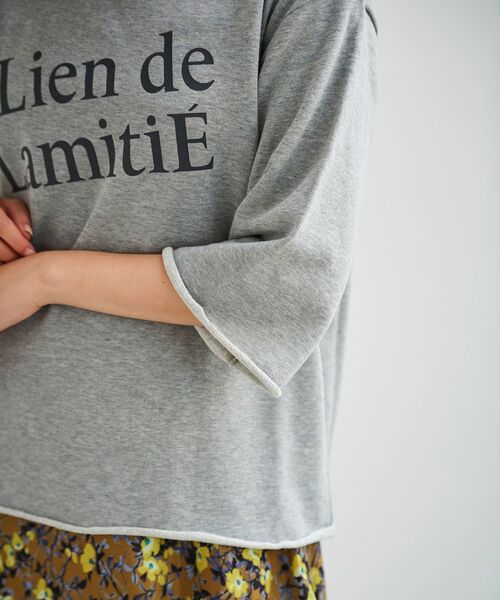 le.coeur blanc（ルクールブラン）の「バイヤスロゴミニ裏毛プルオーバー（Tシャツ/カットソー・レディース・グレー/アイボリー・38）」の18枚目の写真