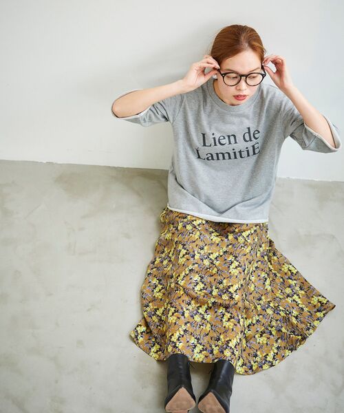 le.coeur blanc（ルクールブラン）の「バイヤスロゴミニ裏毛プルオーバー（Tシャツ/カットソー・レディース・グレー/アイボリー・38）」の19枚目の写真