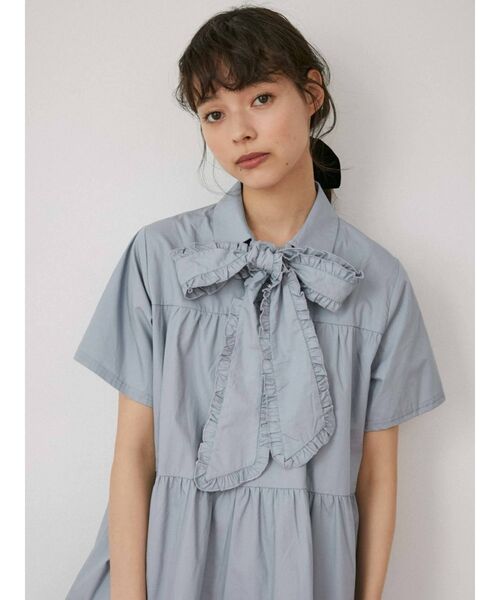 merry jenny（メリージェニー）の「フリルボウタイミニワンピース（ワンピース・レディース・オフホワイト/ブルー/ブラック・FREE）」の11枚目の写真