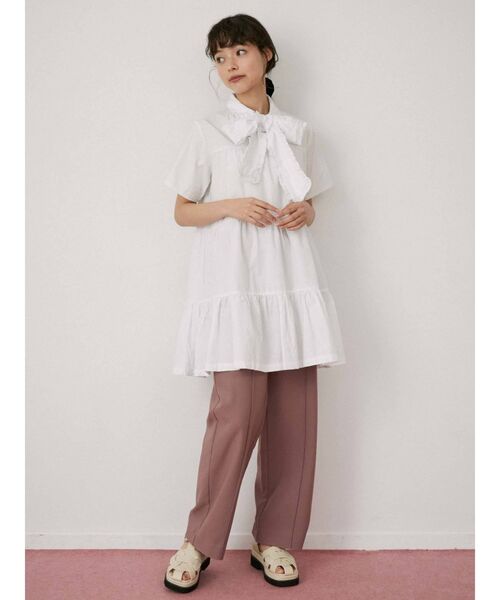 merry jenny（メリージェニー）の「フリルボウタイミニワンピース（ワンピース・レディース・オフホワイト/ブルー/ブラック・FREE）」の15枚目の写真