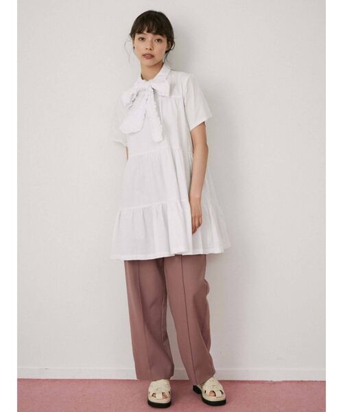 merry jenny（メリージェニー）の「フリルボウタイミニワンピース（ワンピース・レディース・オフホワイト/ブルー/ブラック・FREE）」の17枚目の写真