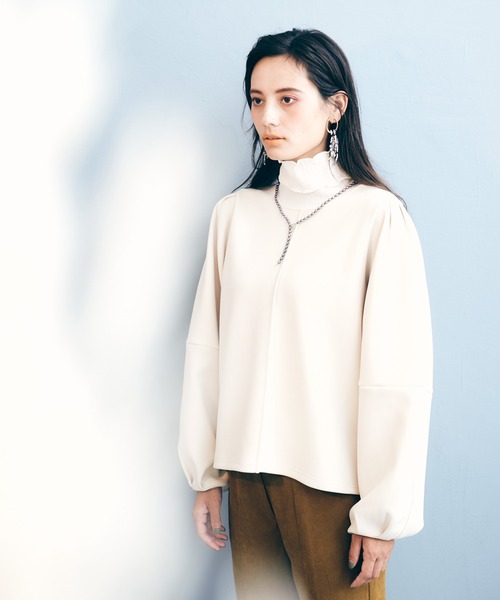 LAYMEE（レイミー）の「Roi layered CS / ロイレイヤードカットソー（Tシャツ/カットソー・レディース・ブラック/アイボリー・FREE）」の19枚目の写真