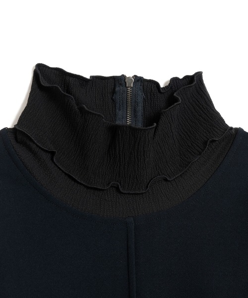 LAYMEE（レイミー）の「Roi layered CS / ロイレイヤードカットソー（Tシャツ/カットソー・レディース・ブラック/アイボリー・FREE）」の9枚目の写真