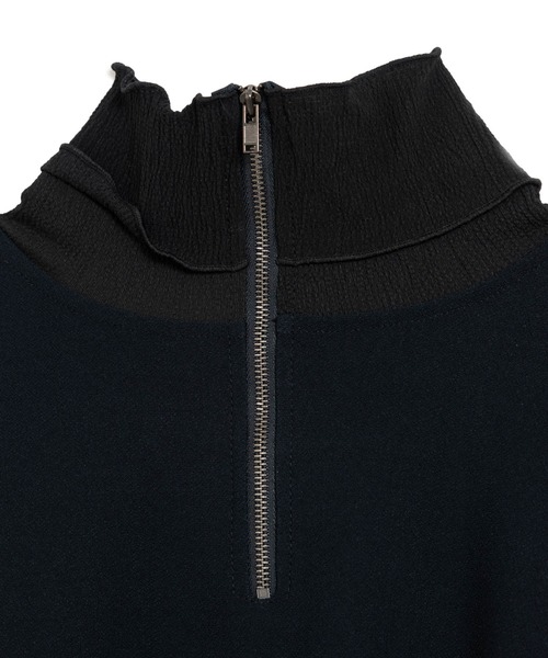 LAYMEE（レイミー）の「Roi layered CS / ロイレイヤードカットソー（Tシャツ/カットソー・レディース・ブラック/アイボリー・FREE）」の5枚目の写真