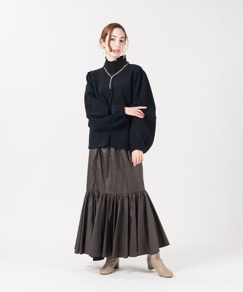 LAYMEE（レイミー）の「Roi layered CS / ロイレイヤードカットソー（Tシャツ/カットソー・レディース・ブラック/アイボリー・FREE）」の14枚目の写真