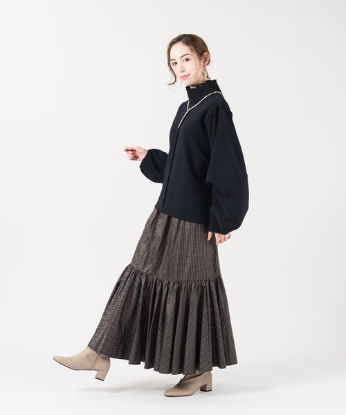 LAYMEE（レイミー）の「Roi layered CS / ロイレイヤードカットソー（Tシャツ/カットソー・レディース・ブラック/アイボリー・FREE）」の17枚目の写真