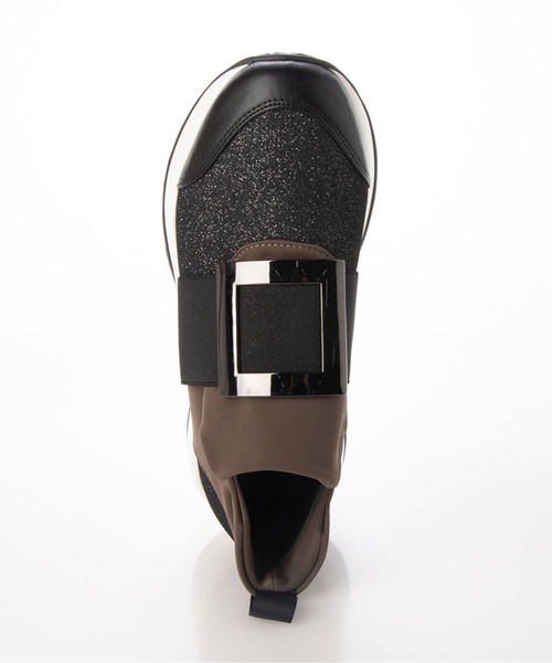 enchanted（エンチャンテッド）の「メタリックバックルダッドスニーカー（スニーカー・レディース・ブラック/シルバー系/ブラック×ホワイト/ベージュ・S/M/L/LL）」の7枚目の写真