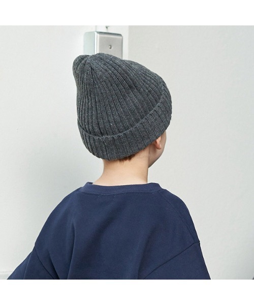 b・ROOM（ビールーム）の「ベーシックニット帽（ニットキャップ/ビーニー・キッズ・マスタード/ミント/チャコール/パープル・M）」の11枚目の写真