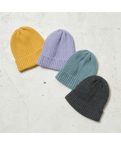 b・ROOM（ビールーム）の「ベーシックニット帽（ニットキャップ/ビーニー・キッズ・マスタード/ミント/チャコール/パープル・M）」の5枚目の写真
