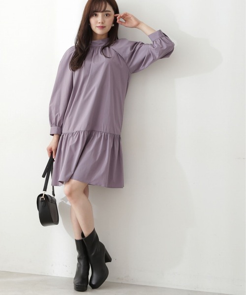 PROPORTION BODY DRESSING（プロポーションボディドレッシング）の「＜Ｅ＞バックリボンミニワンピース / 1212247903（ワンピース・レディース・ブラック/パープル/カーキ・SMALL/MEDIUM）」の14枚目の写真