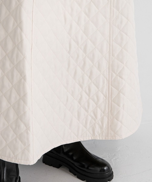 bohmal（ボマール）の「切替キルティングフレアスカート（スカート・レディース・ブラック/アイボリー・FREE）」の9枚目の写真