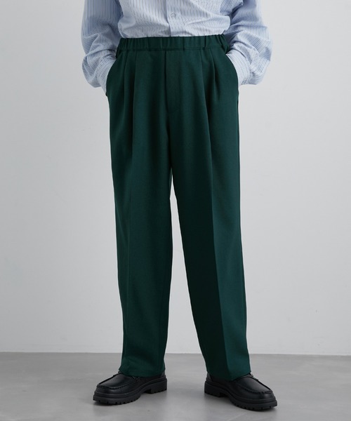 JUNRED(ジュンレッド)の「2タックイージーワイドストレートパンツ(スラックス・メンズ・チャコールグレー/ネイビー/グリーン・S/M/L)」の7枚目の写真