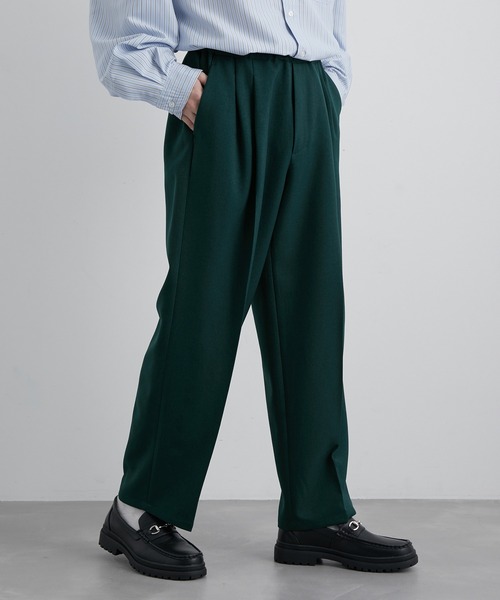 JUNRED(ジュンレッド)の「2タックイージーワイドストレートパンツ(スラックス・メンズ・チャコールグレー/ネイビー/グリーン・S/M/L)」の14枚目の写真
