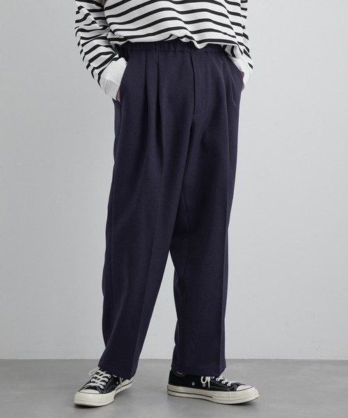 JUNRED(ジュンレッド)の「2タックイージーワイドストレートパンツ(スラックス・メンズ・チャコールグレー/ネイビー/グリーン・S/M/L)」の8枚目の写真