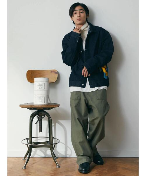 CRAFT STANDARD BOUTIQUE(クラフトスタンダードブティック)の「1ST TYPE トラッカージャケット *(デニムジャケット・メンズ・ダークインディゴブルー/ブラック/ライトグレー・M/L)」の22枚目の写真