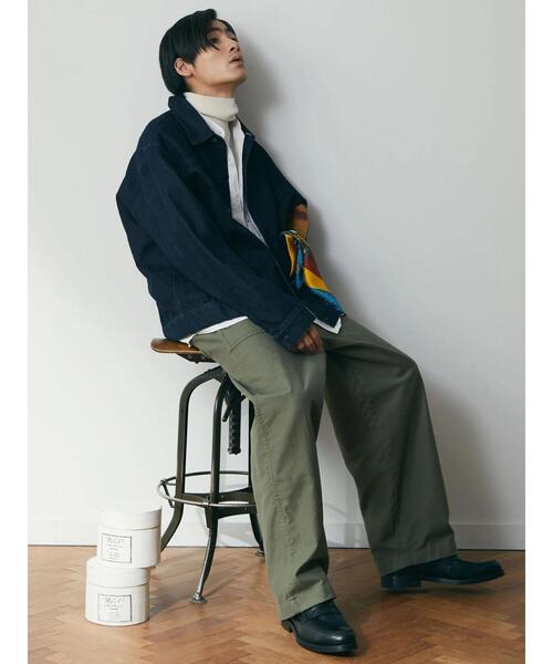 CRAFT STANDARD BOUTIQUE(クラフトスタンダードブティック)の「1ST TYPE トラッカージャケット *(デニムジャケット・メンズ・ダークインディゴブルー/ブラック/ライトグレー・M/L)」の21枚目の写真