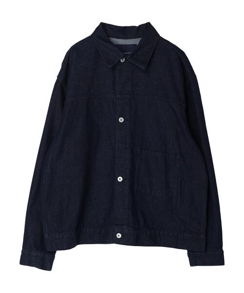 CRAFT STANDARD BOUTIQUE(クラフトスタンダードブティック)の「1ST TYPE トラッカージャケット *(デニムジャケット・メンズ・ダークインディゴブルー/ブラック/ライトグレー・M/L)」の4枚目の写真