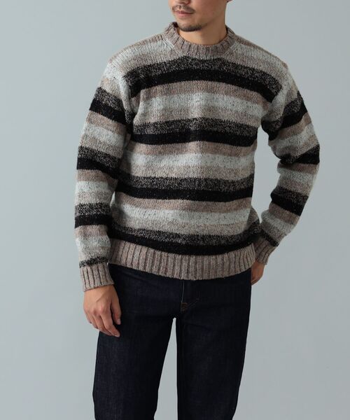 Macalastair × BEAMS F / ボーダー クルーネックニット【公式通販】