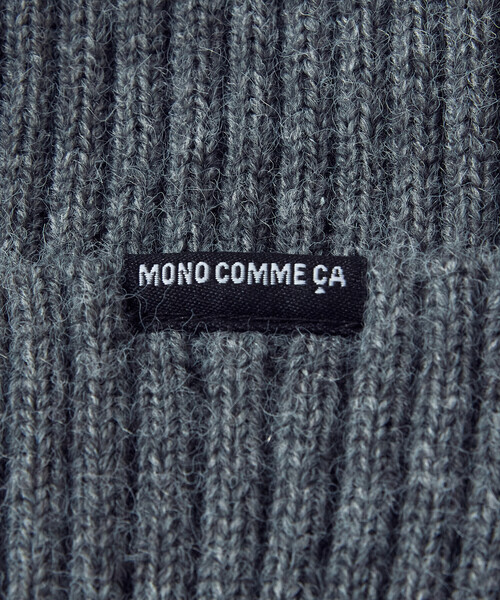 MONO COMME CA(モノコムサ)の「リブニット帽(ニットキャップ/ビーニー・レディース・ブラック/ベージュ/アイボリー/チャコール・FREE)」の9枚目の写真
