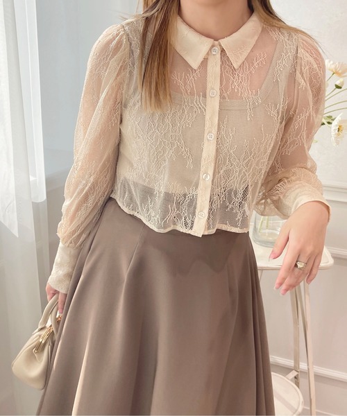 apres jour(アプレジュール)の「ショートレースブラウス【ZOZOTOWN限定アイテム】(シャツ/ブラウス・レディース・ブラック/オフホワイト/アイボリー・X-LARGE/フリー)」の14枚目の写真