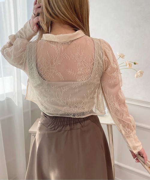 apres jour(アプレジュール)の「ショートレースブラウス【ZOZOTOWN限定アイテム】(シャツ/ブラウス・レディース・ブラック/オフホワイト/アイボリー・X-LARGE/フリー)」の15枚目の写真