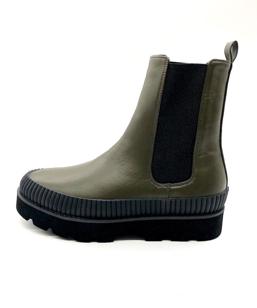 Noubel Voug Relax（ヌーベルヴォーグリラックス）の「トラックソールチェルシーブーツ（ブーツ・レディース・ブラック/カーキ/アイボリー・LL/3L/S/M/L）」の7枚目の写真