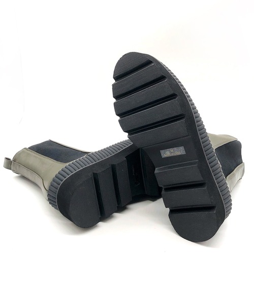 Noubel Voug Relax（ヌーベルヴォーグリラックス）の「トラックソールチェルシーブーツ（ブーツ・レディース・ブラック/カーキ/アイボリー・LL/3L/S/M/L）」の9枚目の写真